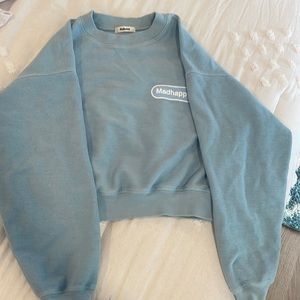 Light blue Madhappy, cropped crew neck.